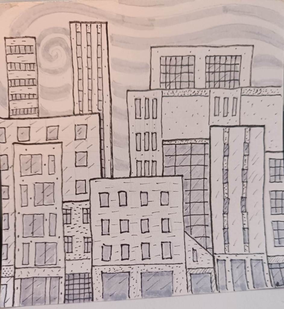 skica na voščilnici