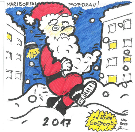 ilustracija na voščilnici